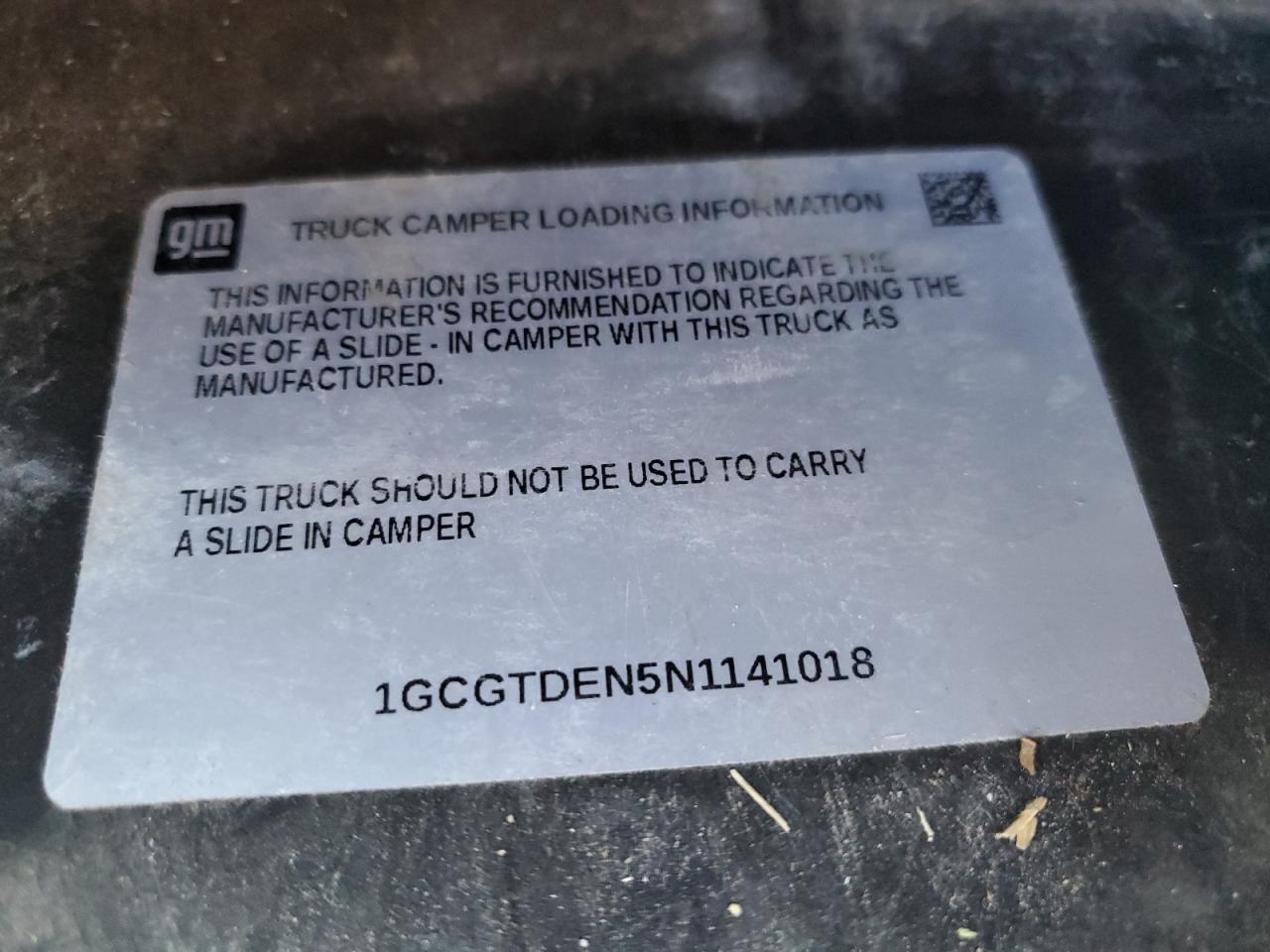 2022 Chevrolet Colorado Z71 VIN: 1GCGTDEN5N1141018 Lot: 85889995