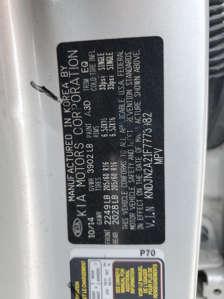 2015 Kia Soul VIN: KNDJN2A21F7773982 Lot: 85324165