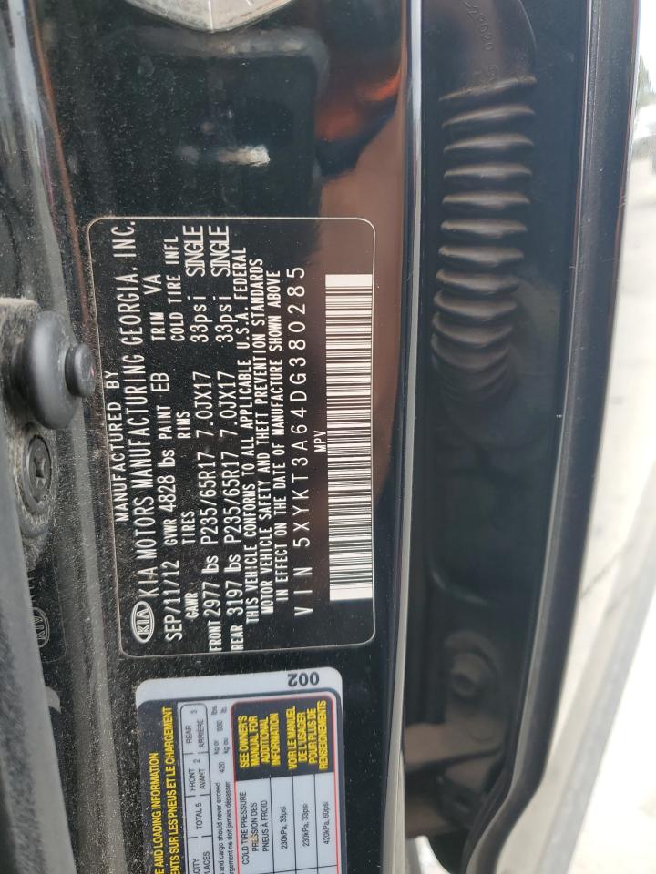 2013 Kia Sorento Lx VIN: 5XYKT3A64DG380285 Lot: 81991775