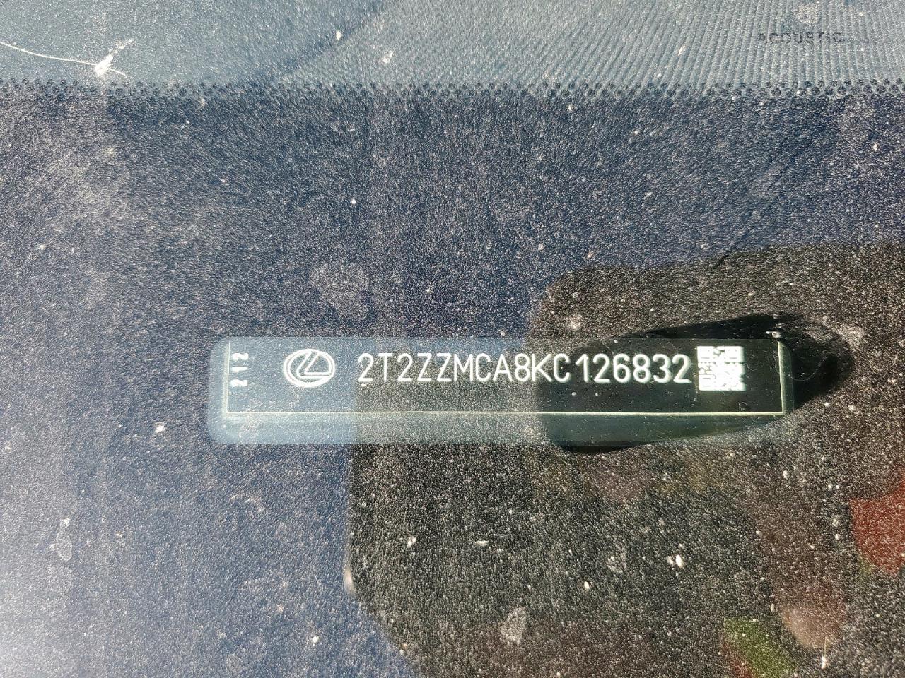 2019 Lexus Rx 350 Base VIN: 2T2ZZMCA8KC126832 Lot: 86159615