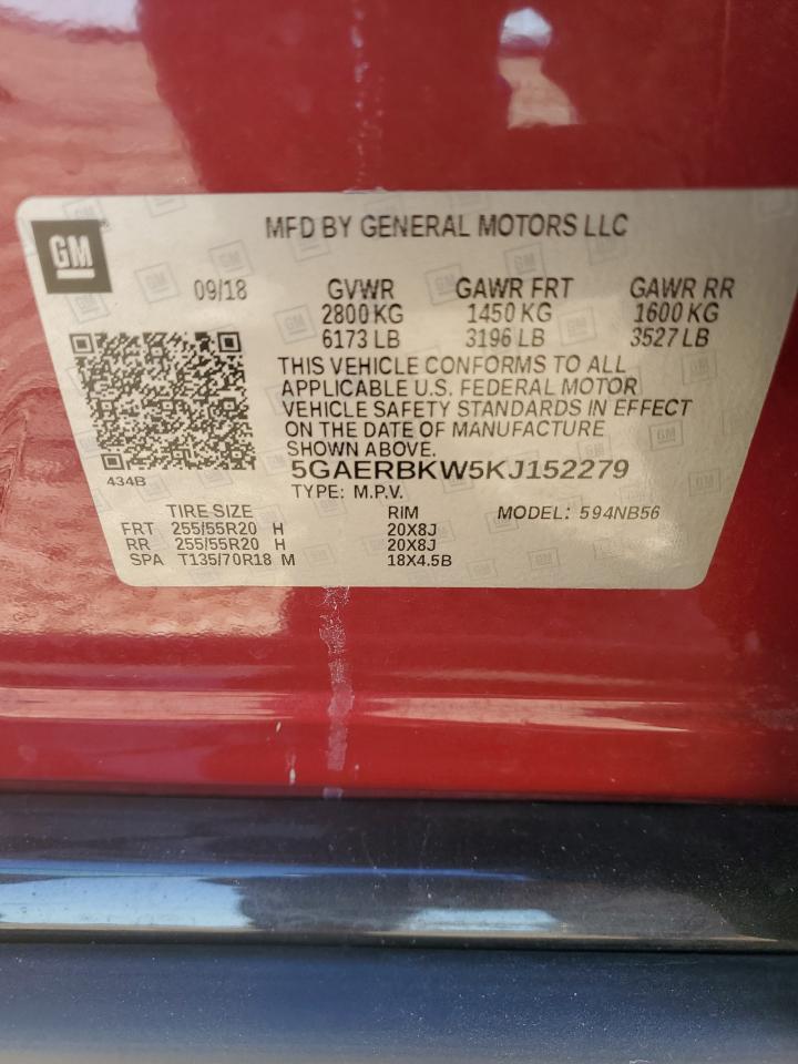 2019 Buick Enclave Essence VIN: 5GAERBKW5KJ152279 Lot: 90600645