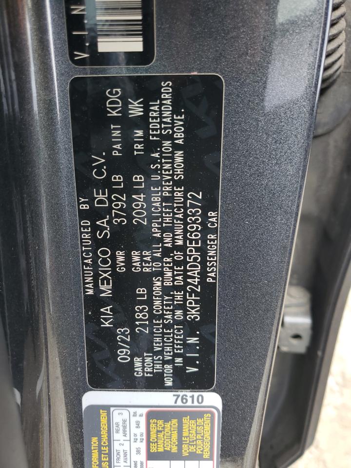 2023 Kia Forte Lx VIN: 3KPF24AD5PE693372 Lot: 82430105