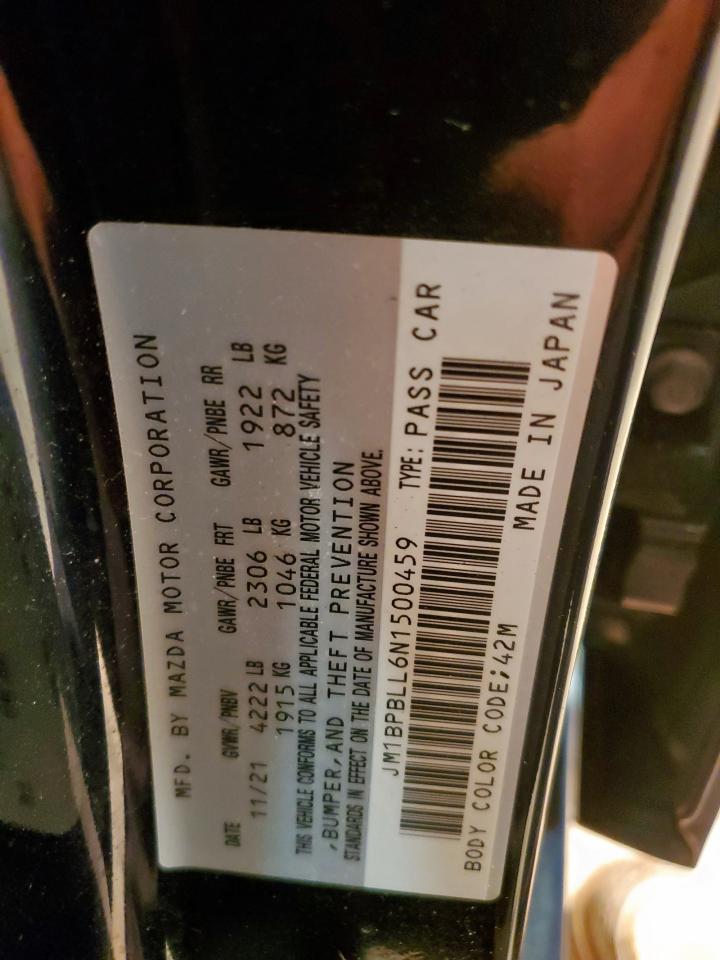 2022 Mazda 3 Preferred VIN: JM1BPBLL6N1500459 Lot: 90393785