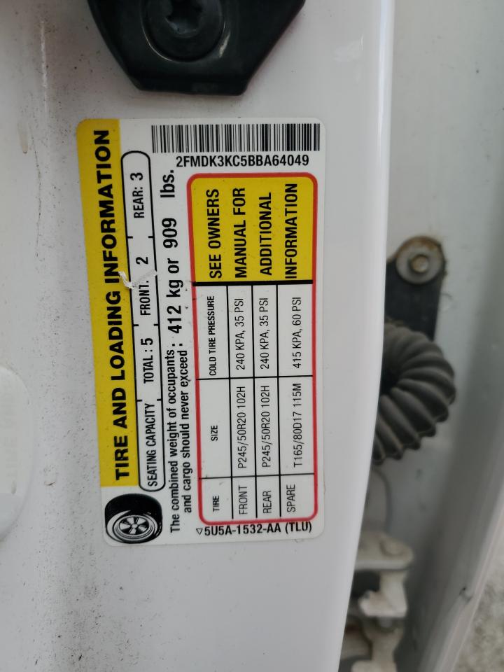 2011 Ford Edge Limited VIN: 2FMDK3KC5BBA64049 Lot: 82307615