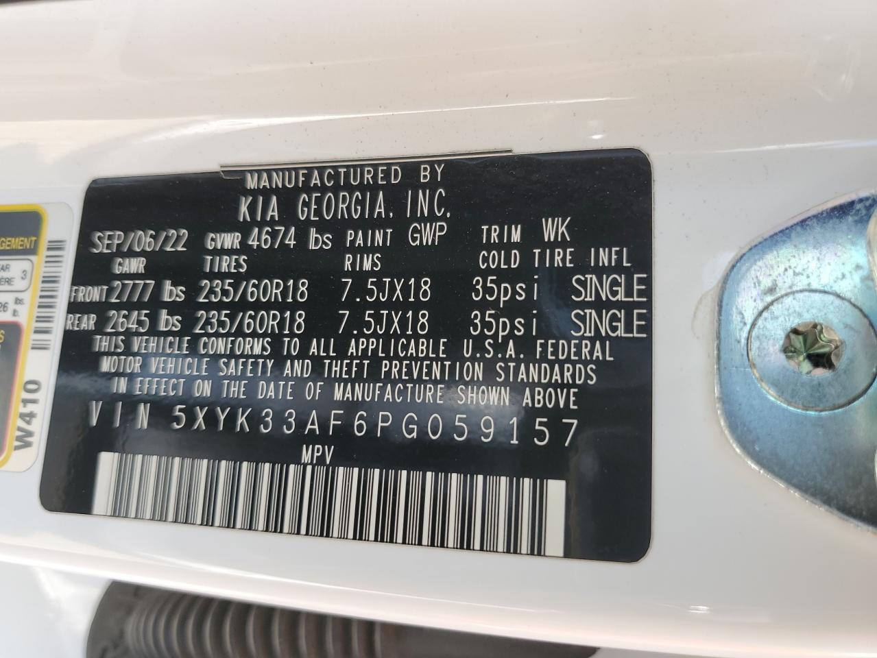 2023 Kia Sportage Ex VIN: 5XYK33AF6PG059157 Lot: 90314215