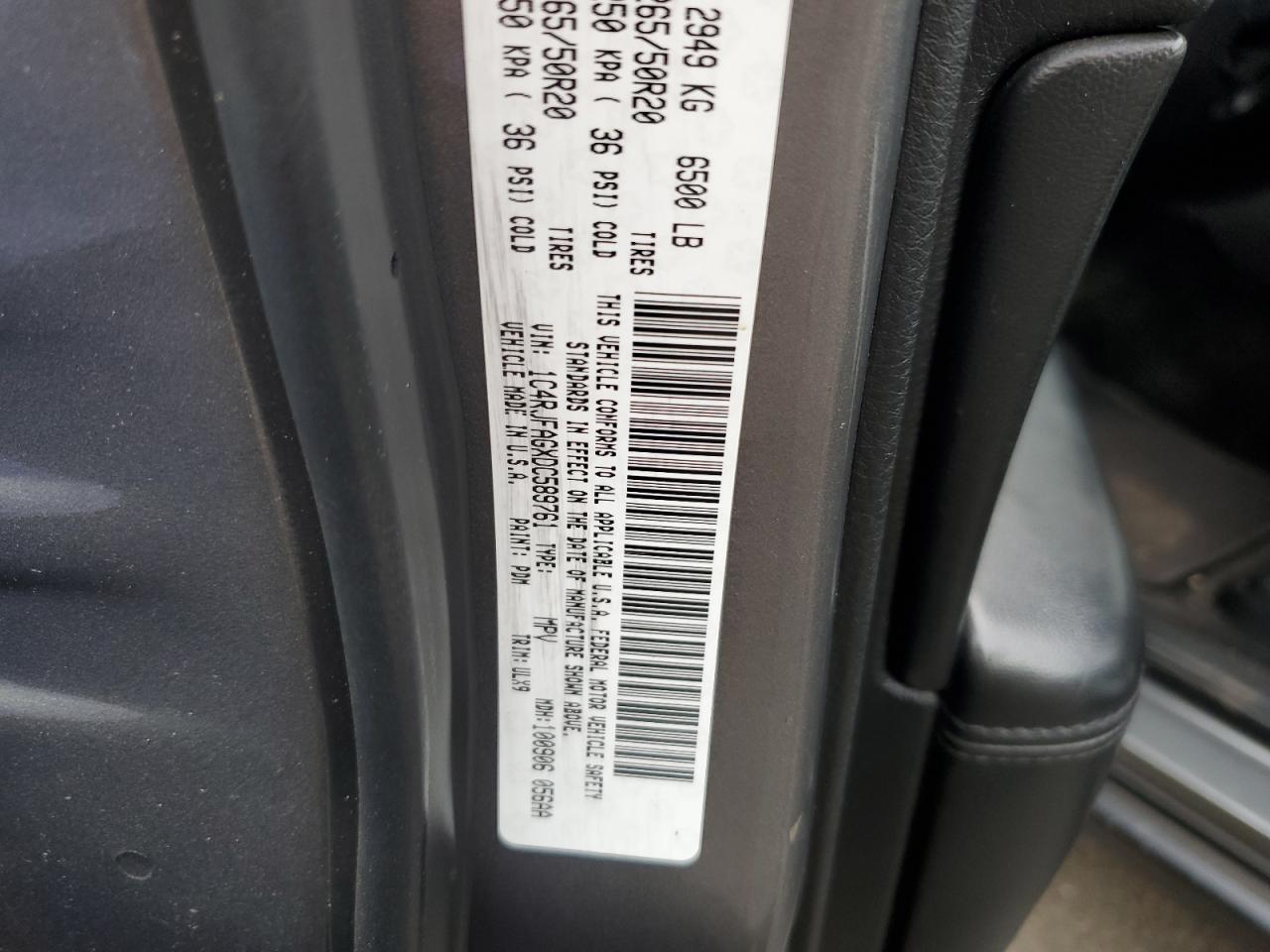 2013 Jeep Grand Cherokee Laredo VIN: 1C4RJFAGXDC589761 Lot: 84869405