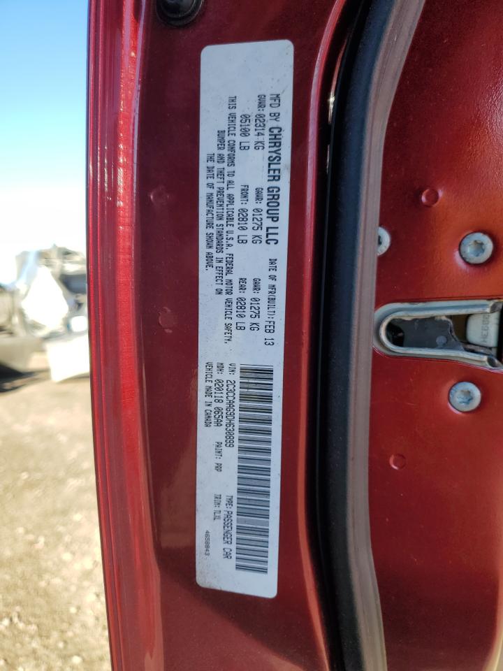 2013 Chrysler 300 VIN: 2C3CCAAG9DH630899 Lot: 90435675