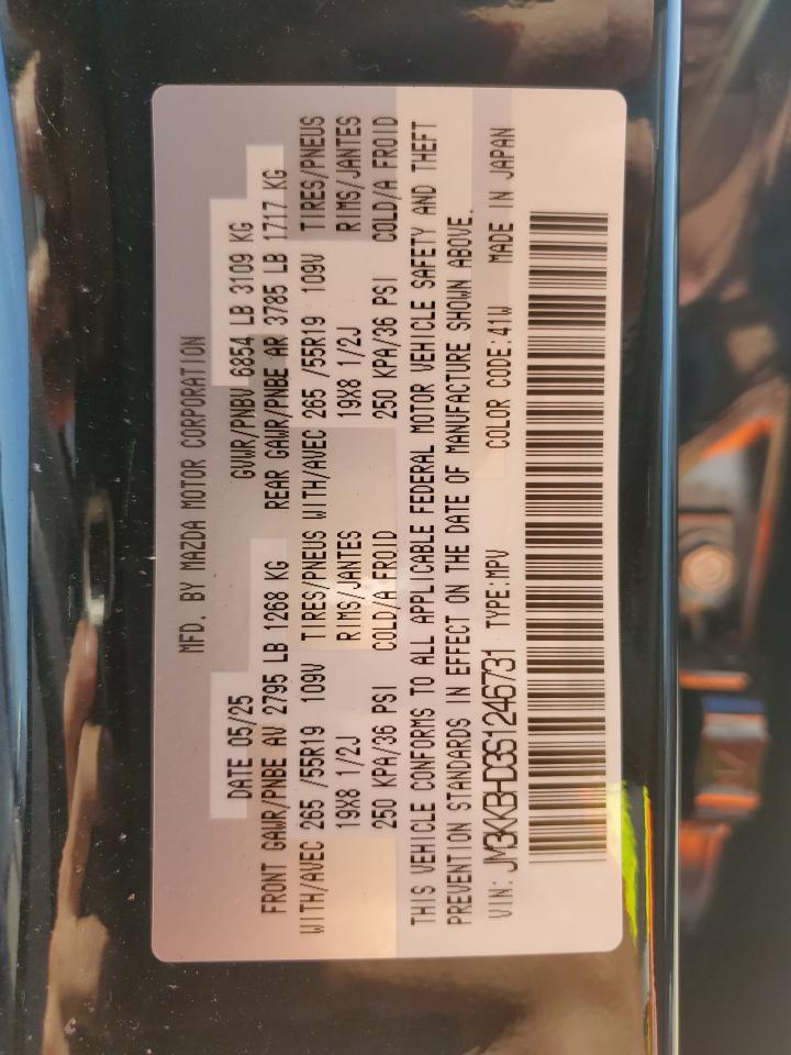 2025 Mazda Cx-90 Preferred VIN: JM3KKBHD3S1246731 Lot: 82672755