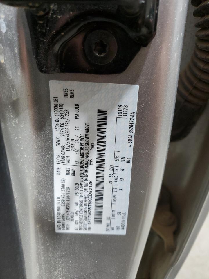2019 Ford F250 Super Duty VIN: 1FT7W2BT8KED83126 Lot: 89812485