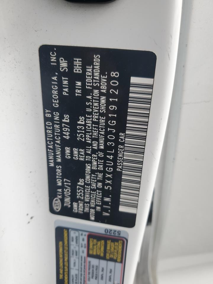 2018 Kia Optima Ex VIN: 5XXGU4L30JG191208 Lot: 86285575