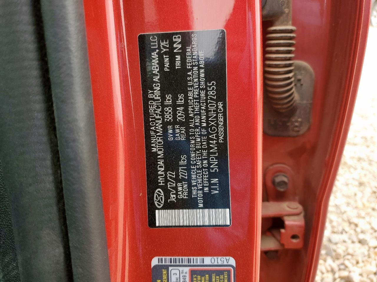 2022 Hyundai Elantra Sel VIN: 5NPLM4AGXNH072855 Lot: 86512625