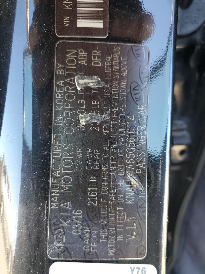 2016 Kia Forte Lx VIN: KNAFK4A65G5610114 Lot: 84831555