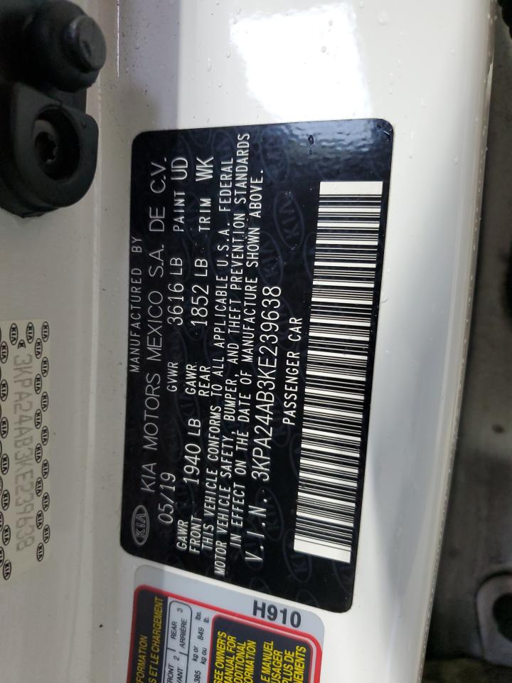 2019 Kia Rio S VIN: 3KPA24AB3KE239638 Lot: 90243605