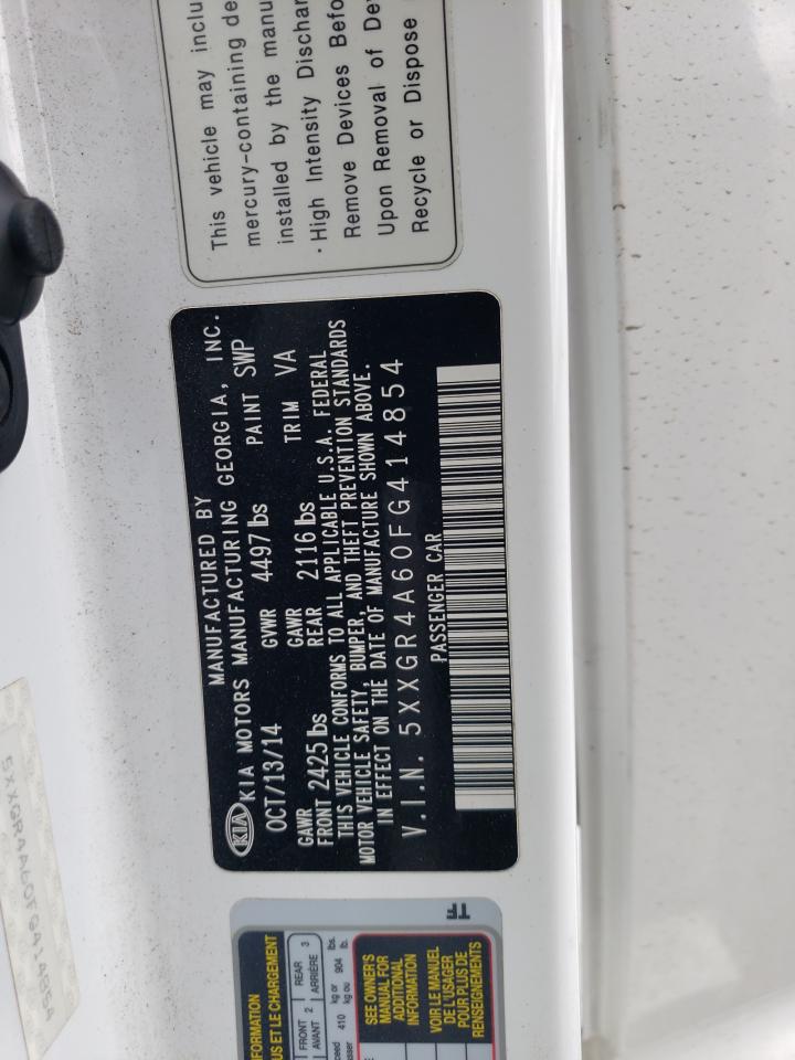 2015 Kia Optima Sx VIN: 5XXGR4A60FG414854 Lot: 84593715