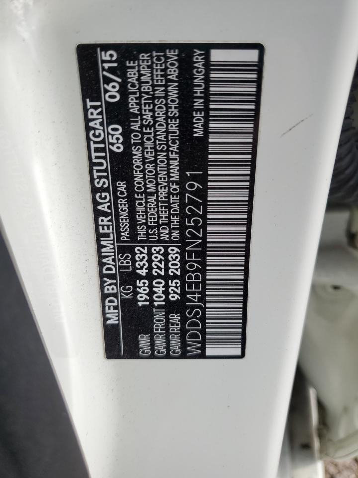 2015 Mercedes-Benz Cla 250 VIN: WDDSJ4EB9FN252791 Lot: 82177065