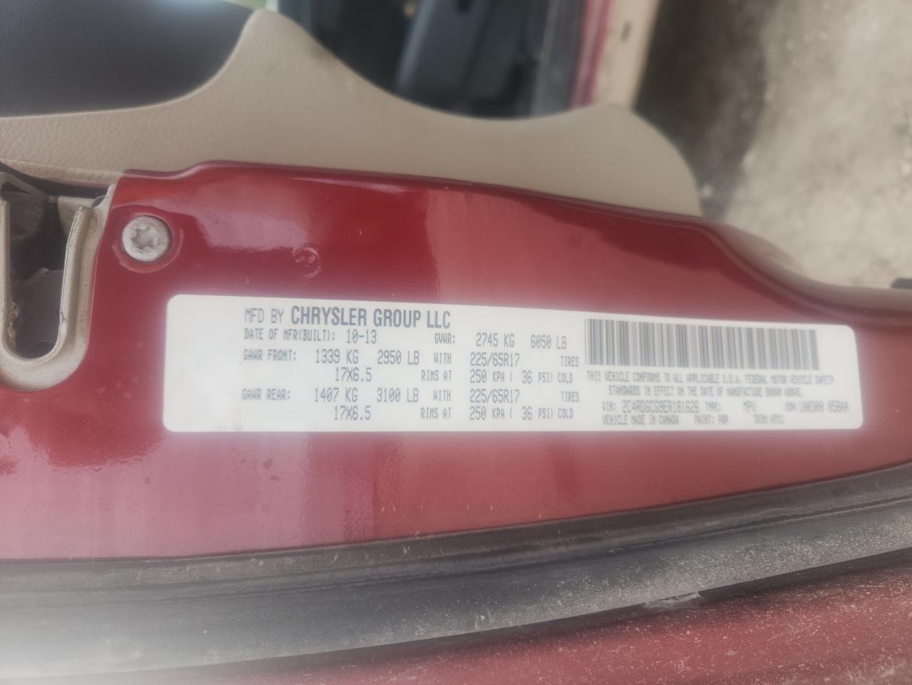 2014 Dodge Grand Caravan Sxt VIN: 2C4RDGBG2ER187446 Lot: 85127405