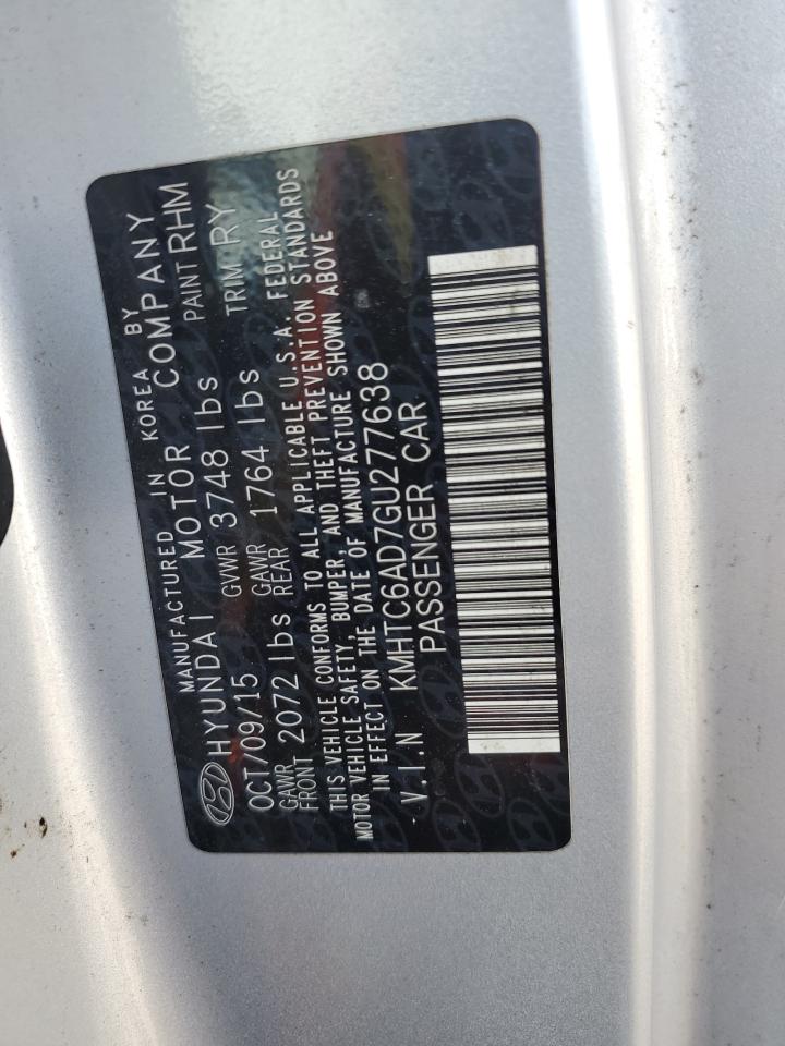 2016 Hyundai Veloster VIN: KMHTC6AD7GU277638 Lot: 85827175