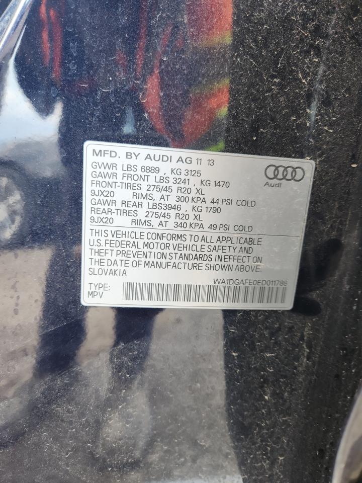 2014 Audi Q7 Prestige VIN: WA1DGAFE0ED011788 Lot: 82009015