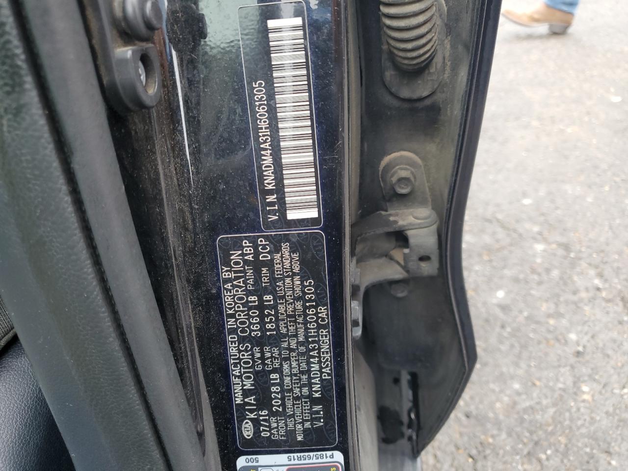 2017 Kia Rio Lx VIN: KNADM4A31H6061305 Lot: 89902245