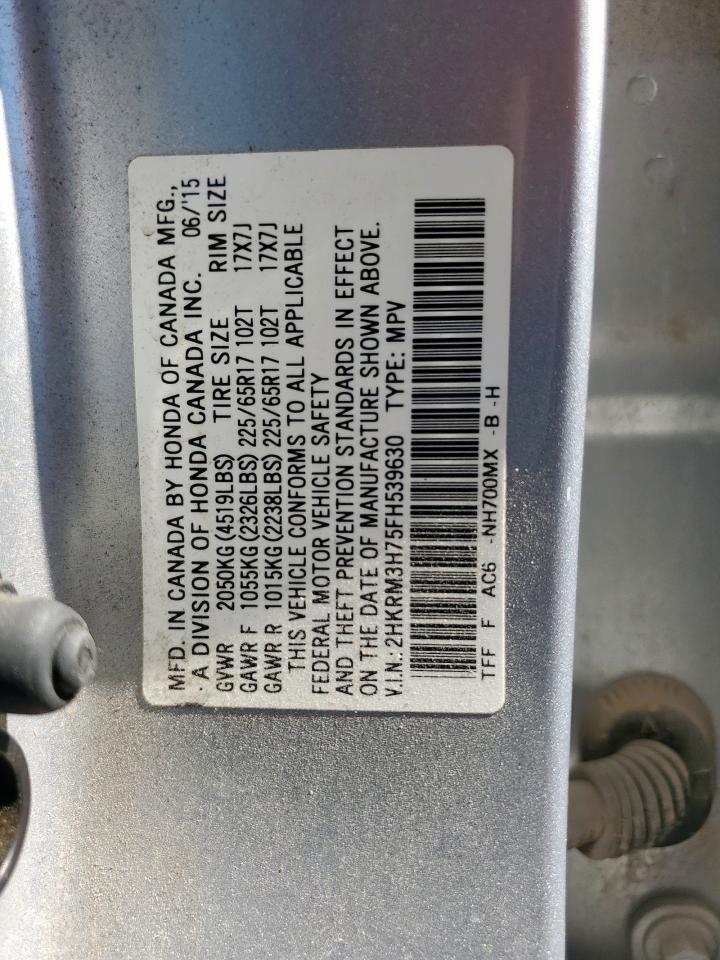 2015 Honda Cr-V Exl VIN: 2HKRM3H75FH539630 Lot: 90717265