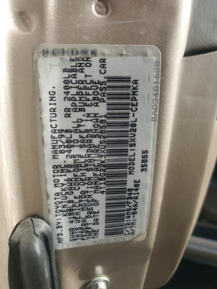 1999 Toyota Camry Ce VIN: 4T1BG22K3XU528581 Lot: 85007095