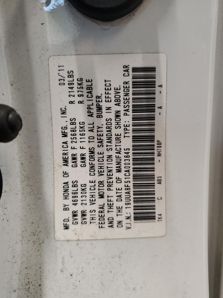 2012 Acura Tl VIN: 19UUA8F51CA003845 Lot: 86817225