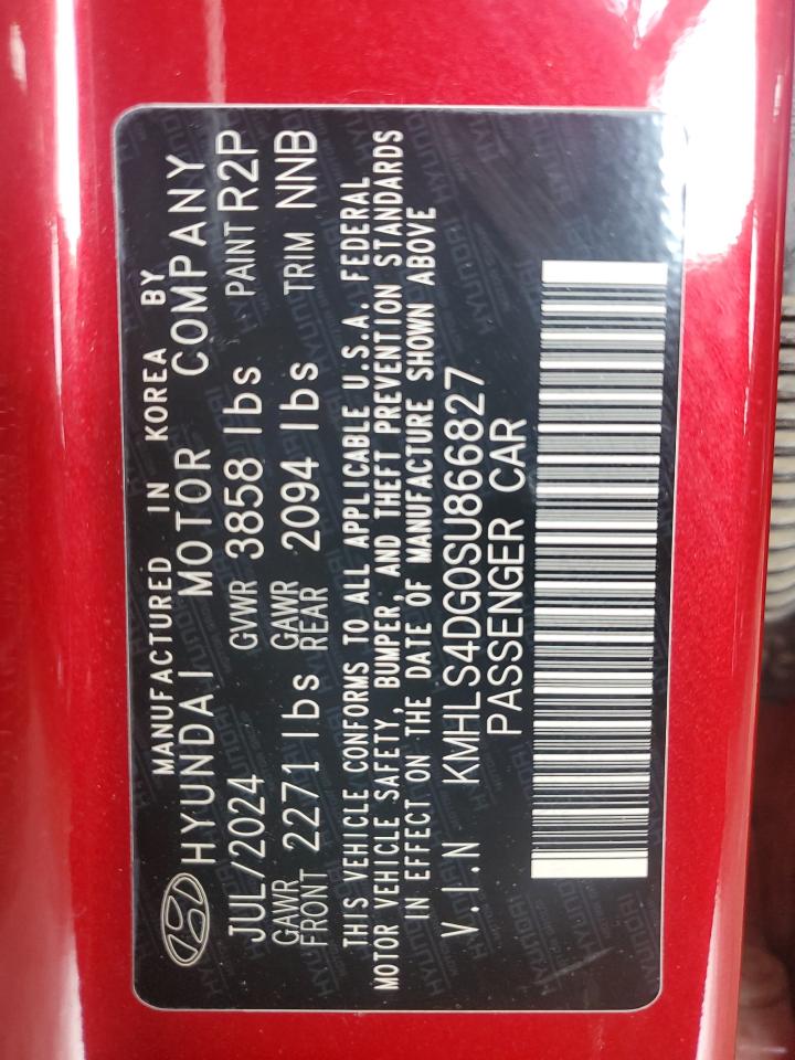 2025 Hyundai Elantra Sel VIN: KMHLS4DG0SU866827 Lot: 85003825