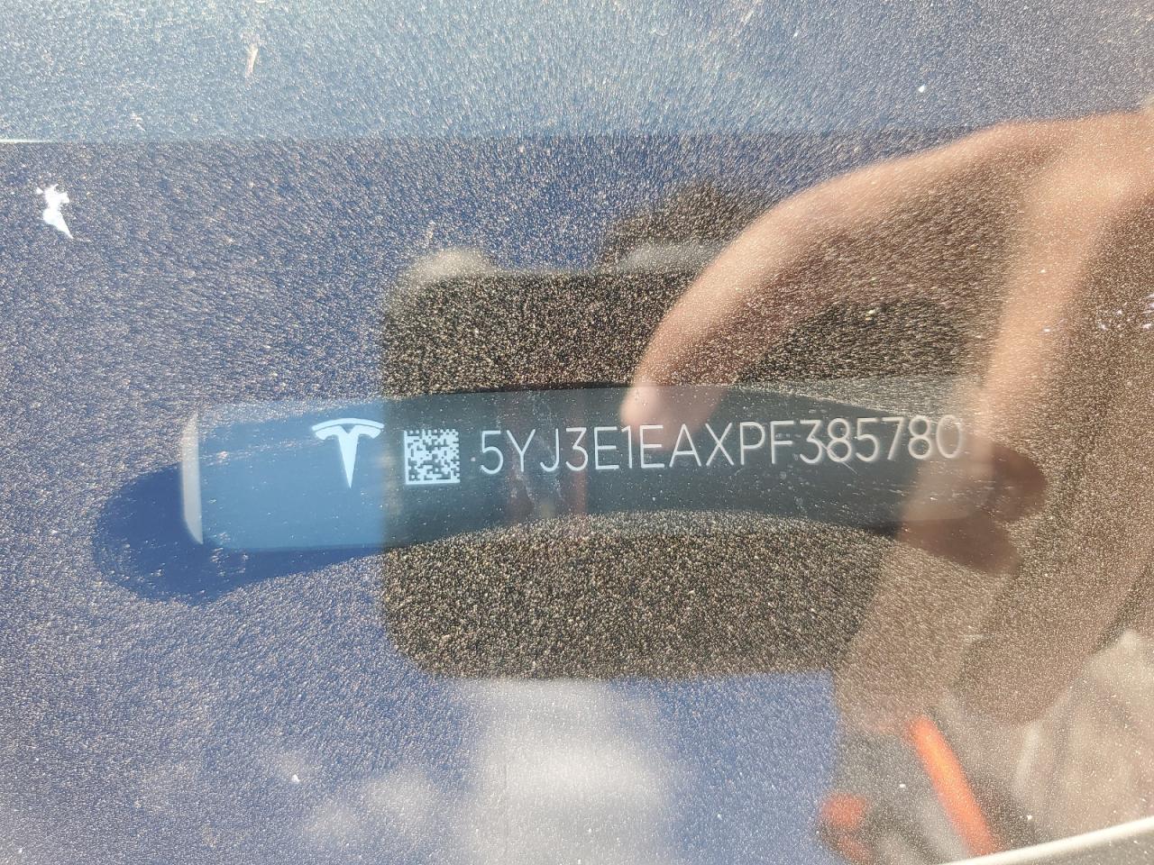 2023 Tesla Model 3 VIN: 5YJ3E1EAXPF385780 Lot: 90505885