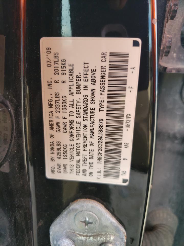 2009 Honda Accord Lx VIN: 1HGCP26329A186879 Lot: 82227085