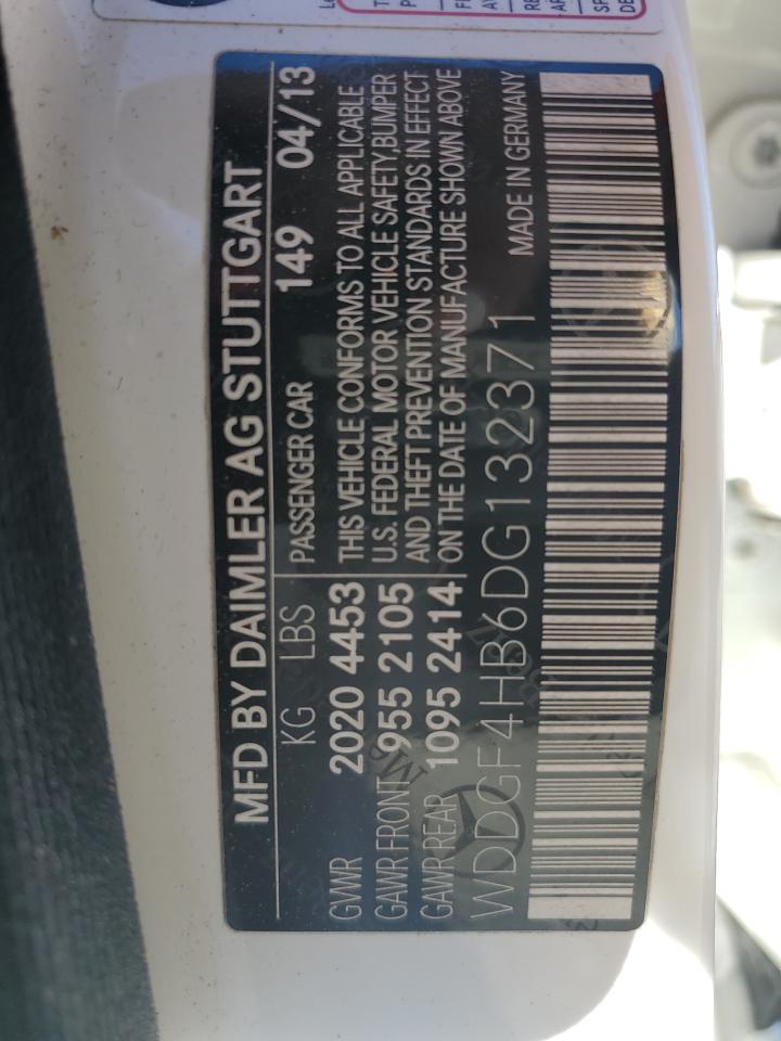 2013 Mercedes-Benz C 250 VIN: WDDGF4HB6DG132371 Lot: 90790045