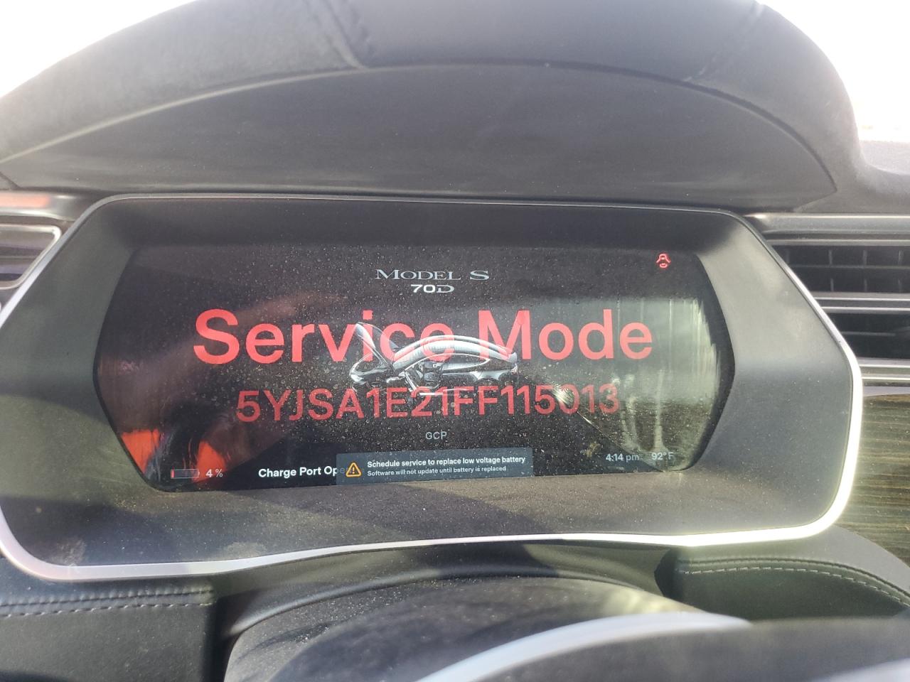 2015 Tesla Model S VIN: 5YJSA1E21FF115013 Lot: 82528595