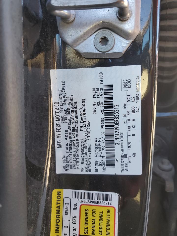 2014 Lincoln Mkz VIN: 3LN6L2J90ER825212 Lot: 85880455