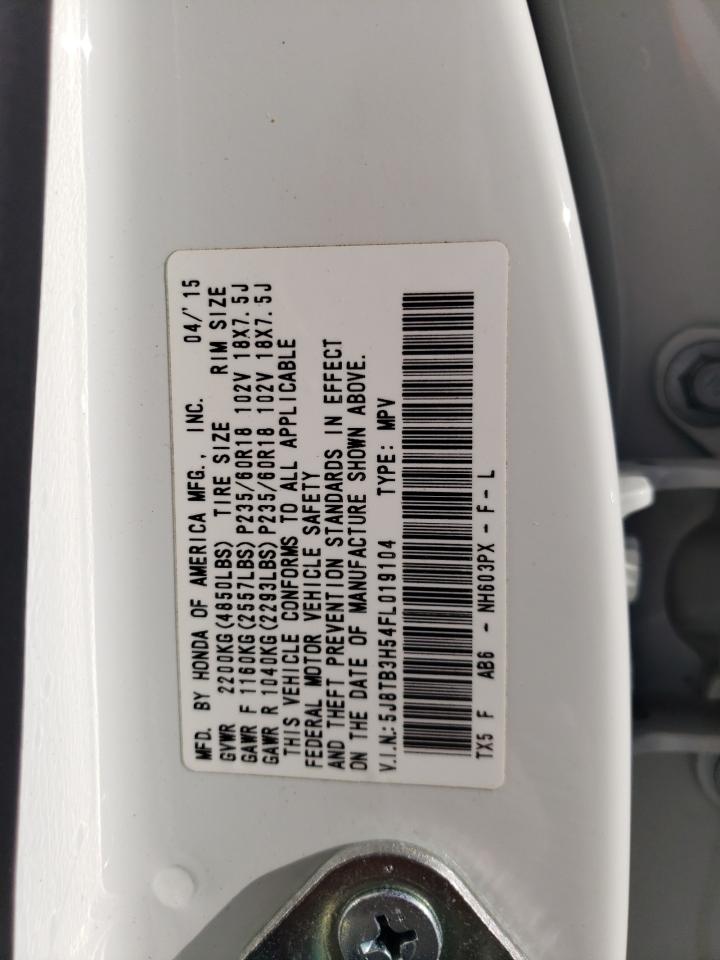 2015 Acura Rdx Technology VIN: 5J8TB3H54FL019104 Lot: 90040745