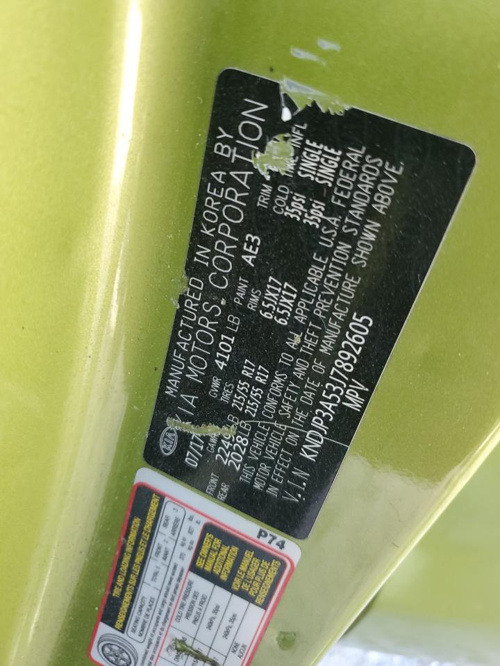 2018 Kia Soul + VIN: KNDJP3A53J7892605 Lot: 81864785