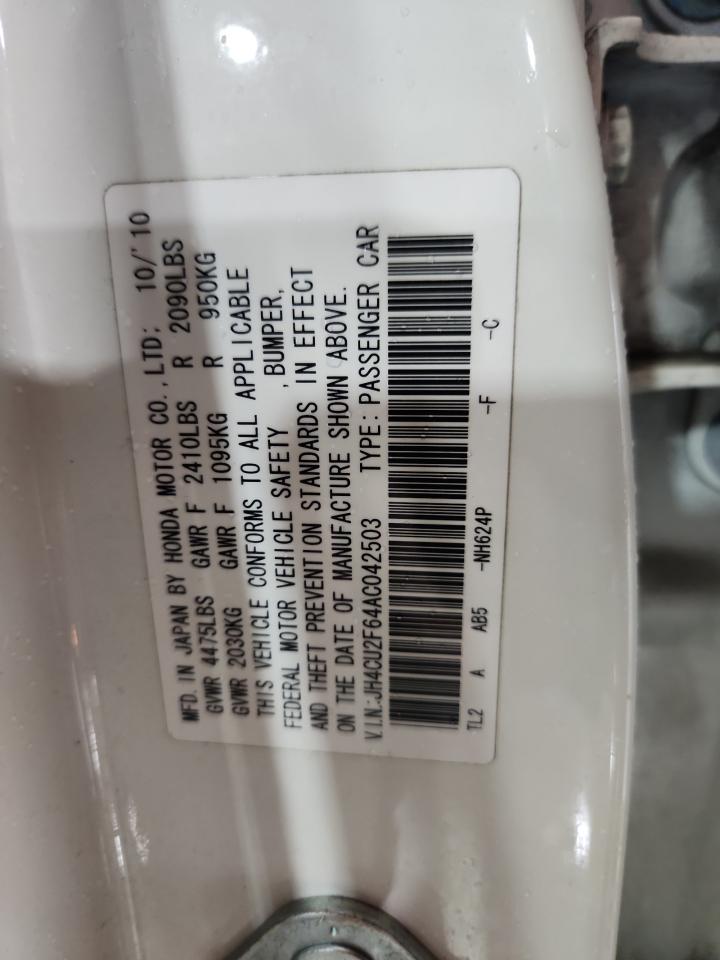 2010 Acura Tsx VIN: JH4CU2F64AC042503 Lot: 89865255