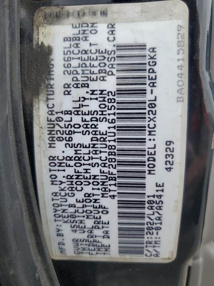 2001 Toyota Avalon Xl VIN: 4T1BF28B81U161582 Lot: 90143445