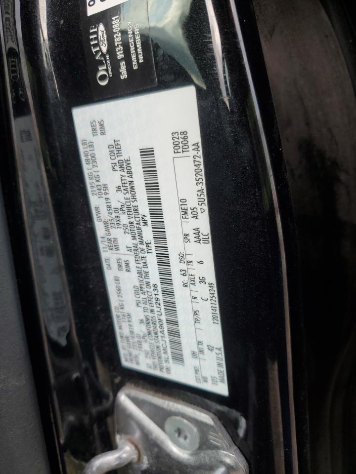 2015 Lincoln Mkc VIN: 5LMCJ1A90FUJ29136 Lot: 82243305