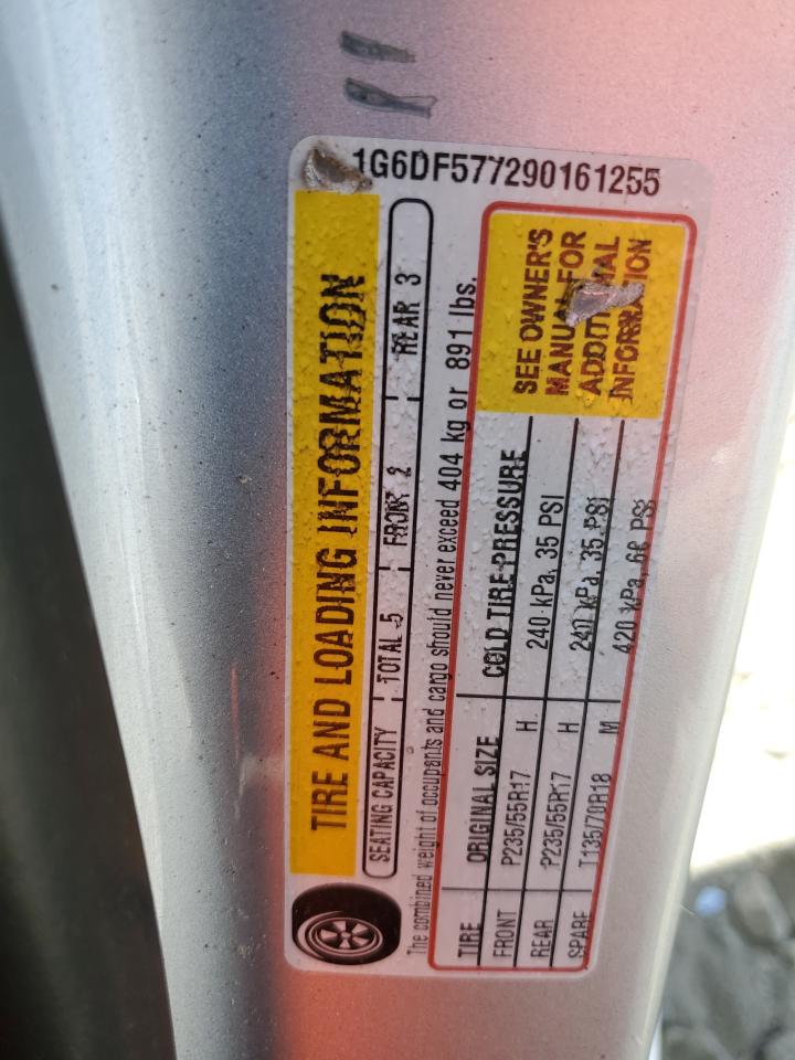 2009 Cadillac Cts VIN: 1G6DF577290161255 Lot: 86224695