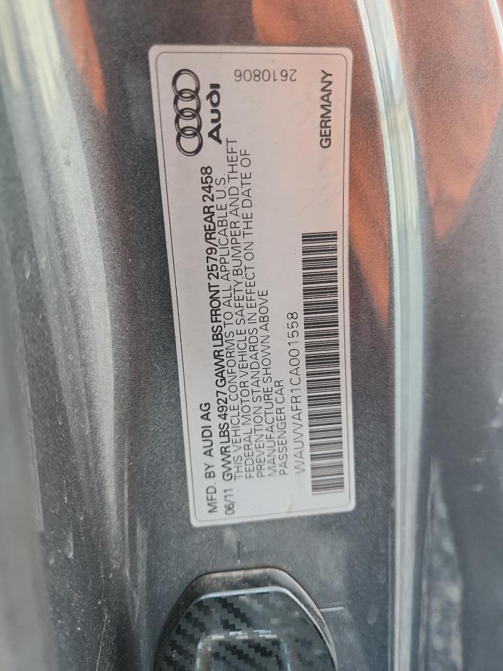 2012 Audi S5 Prestige VIN: WAUVVAFR1CA001558 Lot: 90906045