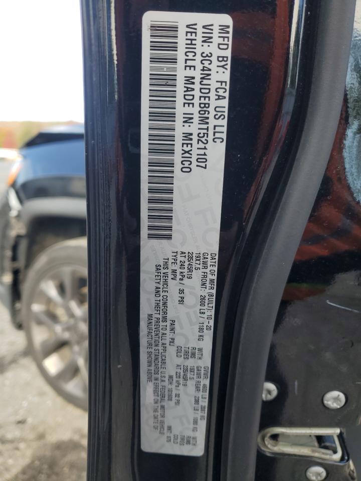 2021 Jeep Compass 80Th Edition VIN: 3C4NJDEB6MT521107 Lot: 87280685