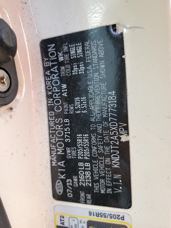 2013 Kia Soul VIN: KNDJT2A5XD7773184 Lot: 82007335