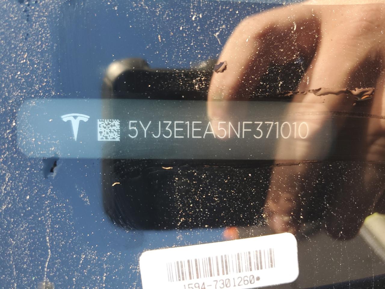 2022 Tesla Model 3 VIN: 5YJ3E1EA5NF371010 Lot: 85937675