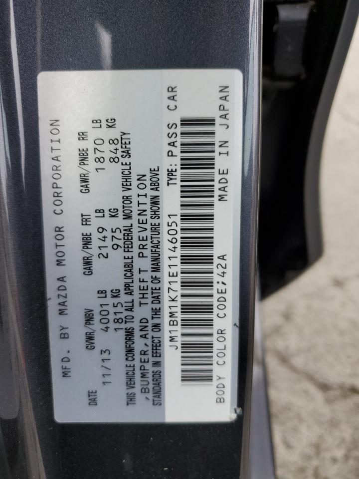 2014 Mazda 3 Sport VIN: JM1BM1K71E1146051 Lot: 84820805