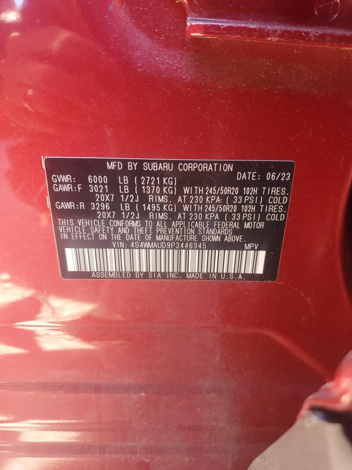 2023 Subaru Ascent Limited VIN: 4S4WMAUD9P3446945 Lot: 87027875