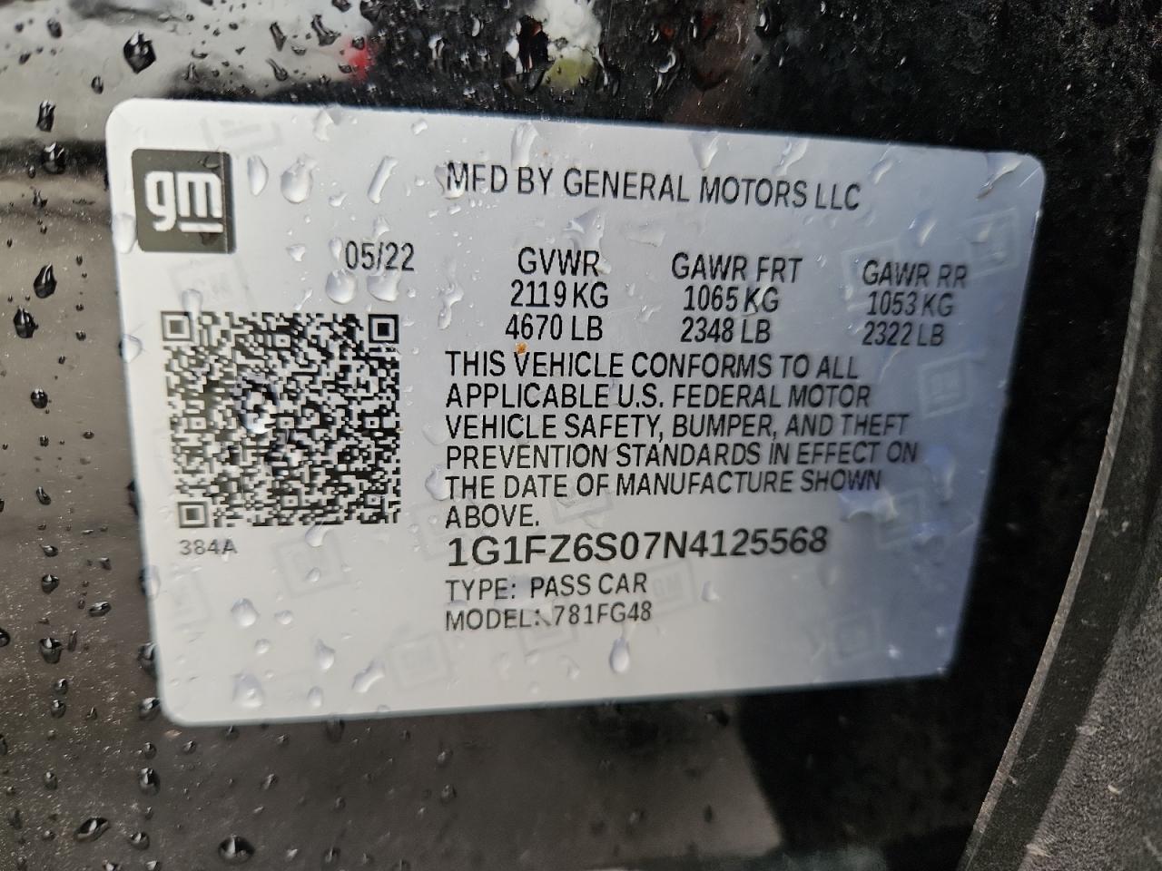 2022 Chevrolet Bolt Euv Premier VIN: 1G1FZ6S07N4125568 Lot: 85004105