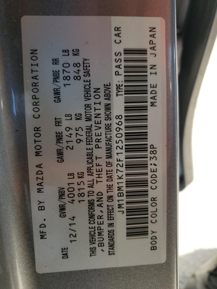 2015 Mazda 3 Sport VIN: JM1BM1K72F1250968 Lot: 90503095