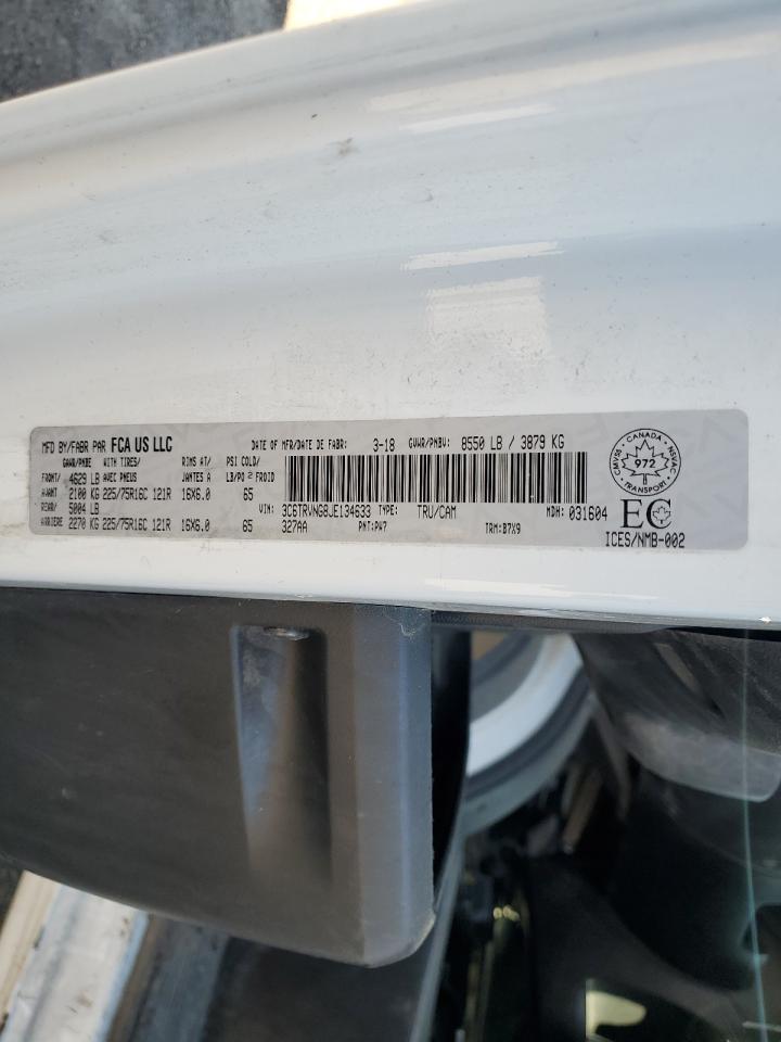 2018 Ram Promaster 1500 1500 Standard VIN: 3C6TRVNG8JE134633 Lot: 85895865