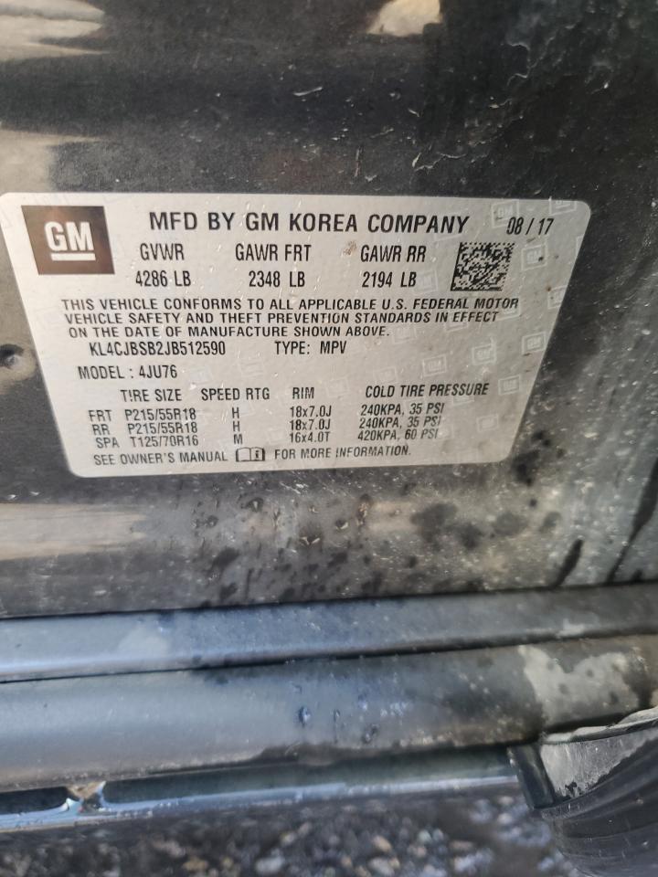 2018 Buick Encore Preferred Ii VIN: KL4CJBSB2JB512590 Lot: 86446915