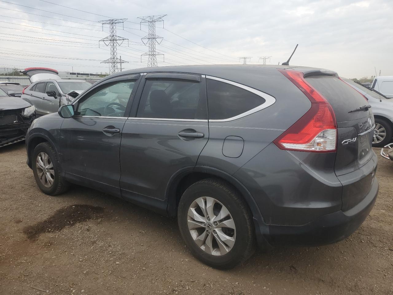 2014 Honda Cr-V Ex grey suv gasoline 5J6RM4H5XEL063805 photo #3