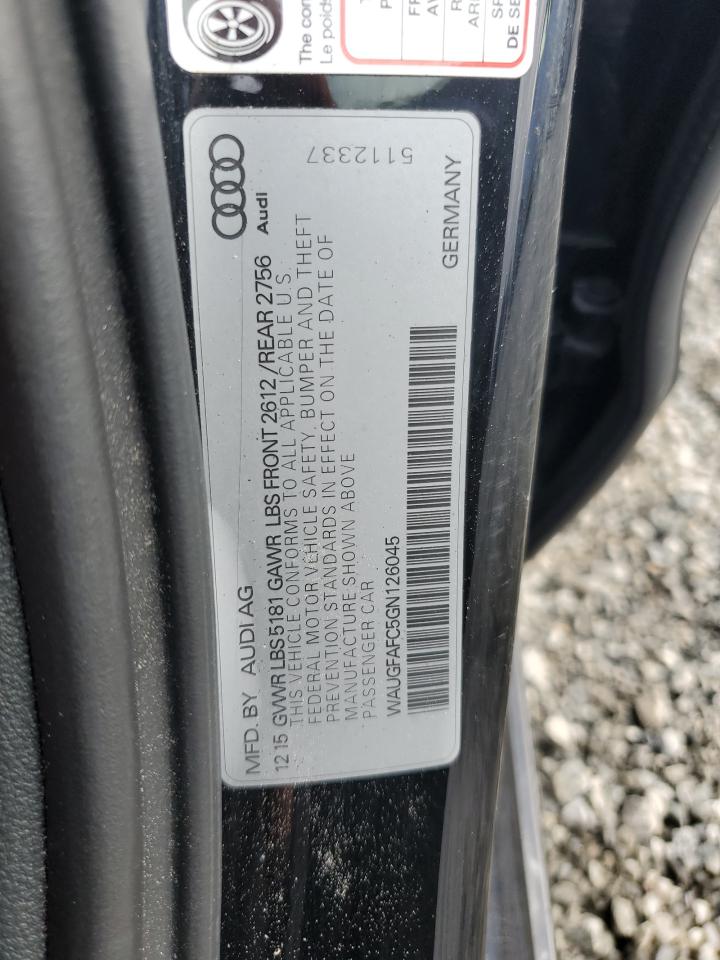 2016 Audi A6 Premium Plus VIN: WAUGFAFC5GN126045 Lot: 85509955